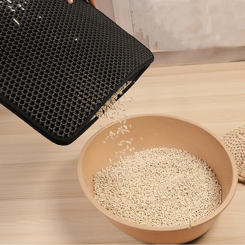 Silicone Cat Litter Mat Trapper Durable Eva Double Layer Waterproof