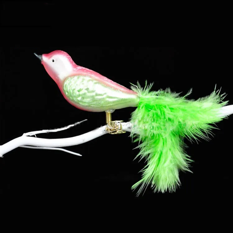 Wholesale small antique decorative handmade blown glass bird figurines animals supplier