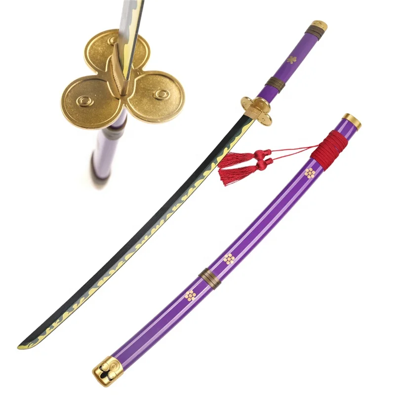 One Piece Roronoa Zoro Purple Enma Sword Cosplay Weapon Prop