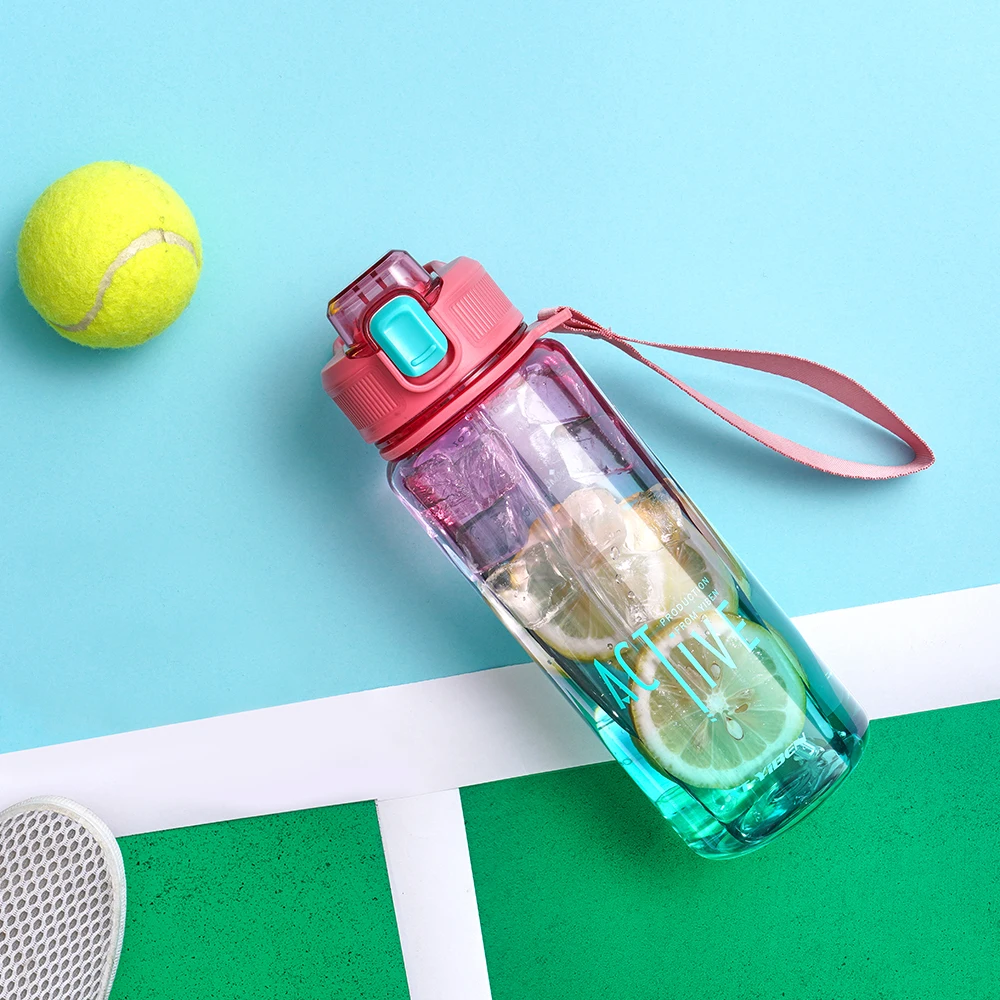 Yiben 1.1L Fashion Changing Color Outdoor Portable Plastic Bpa Free Water Bottle with Straw