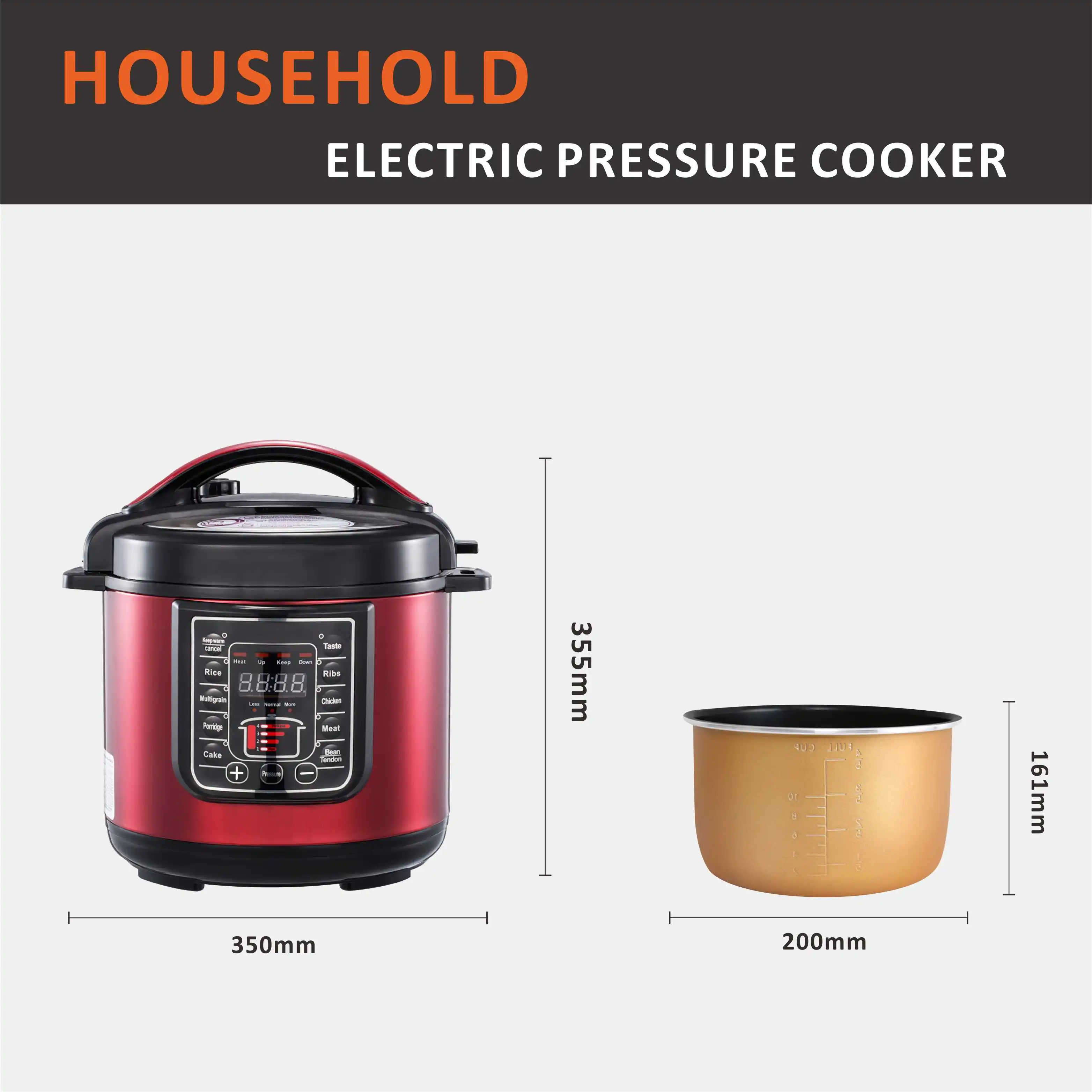 Ewant New 6L Multifunctional Stainless Steel Household Commeciral Electric Pressure Cooker