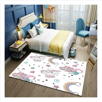 Unique Cartoon Owl Carpet,Designer Pink Fairy Girls Rug for Living Room,Delicate Butterfly Kids Rug
