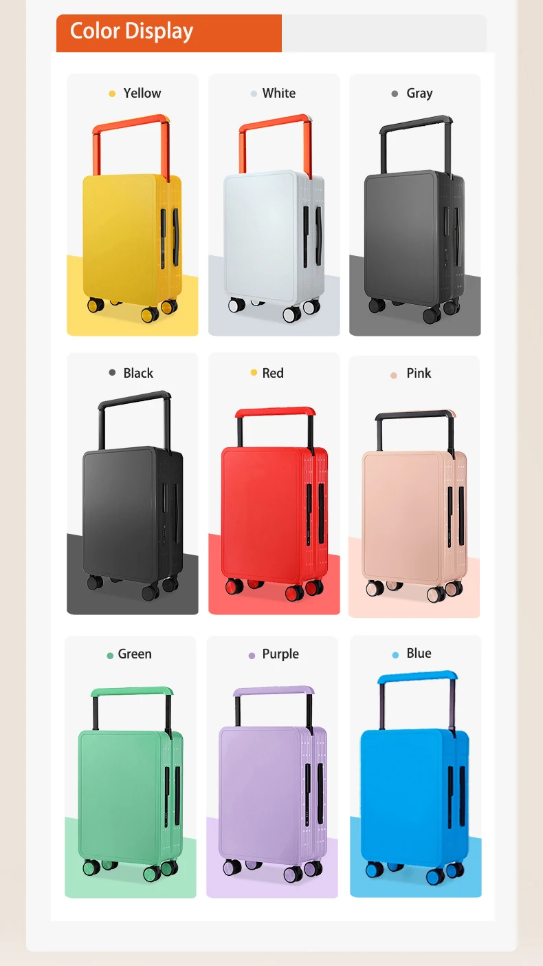 Polomeisdo  Custom PC Spinner Wheels Wide Trolley Luggage Set Travel Carry on Smart Aluminum Trolley Vintage Carry on Suitcases
