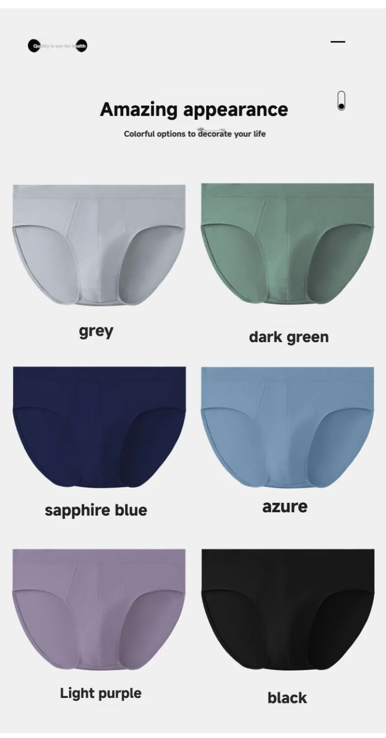 New Arrival Men's Underwear Comfortable Breathable  Antibacterial Ice Silk Men's Briefs Nylon Panties Custom OEM Supplier
