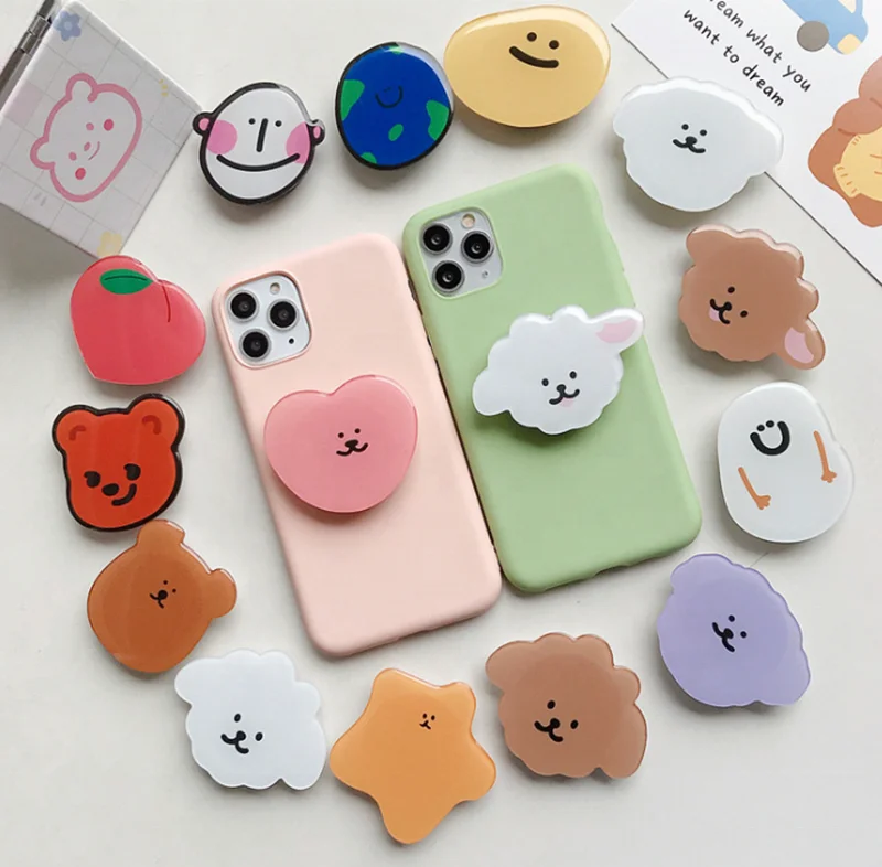 Factory Custom Logo Phone Finger Grip Holder Round Mobile Phone Holder Tablet Stand for Mobile Phone