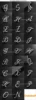 mélange de 26 lettres en argent