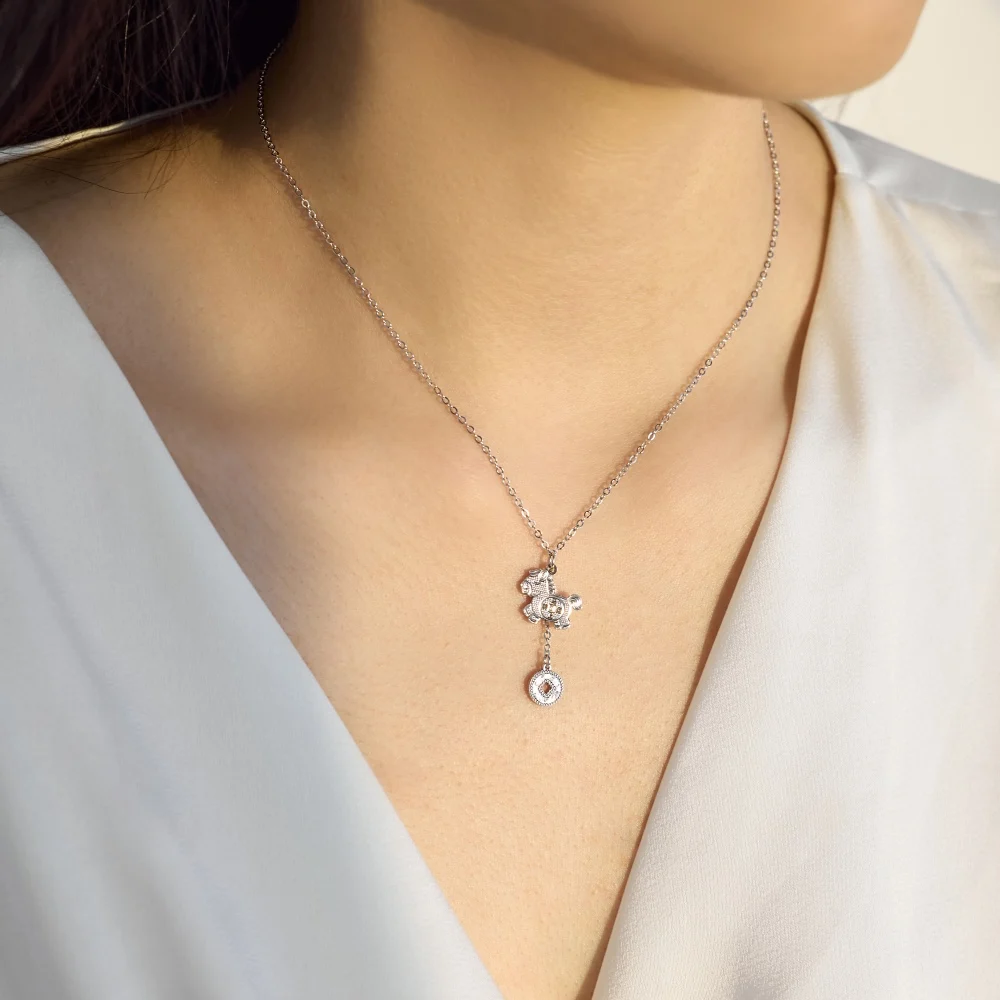 KAKODIY Lucky 2026 Happy New Year 925 Sterling Silver Chain 5A Zirconia Zodiac Horse Pendant Necklace A gift for daily wear detail 3