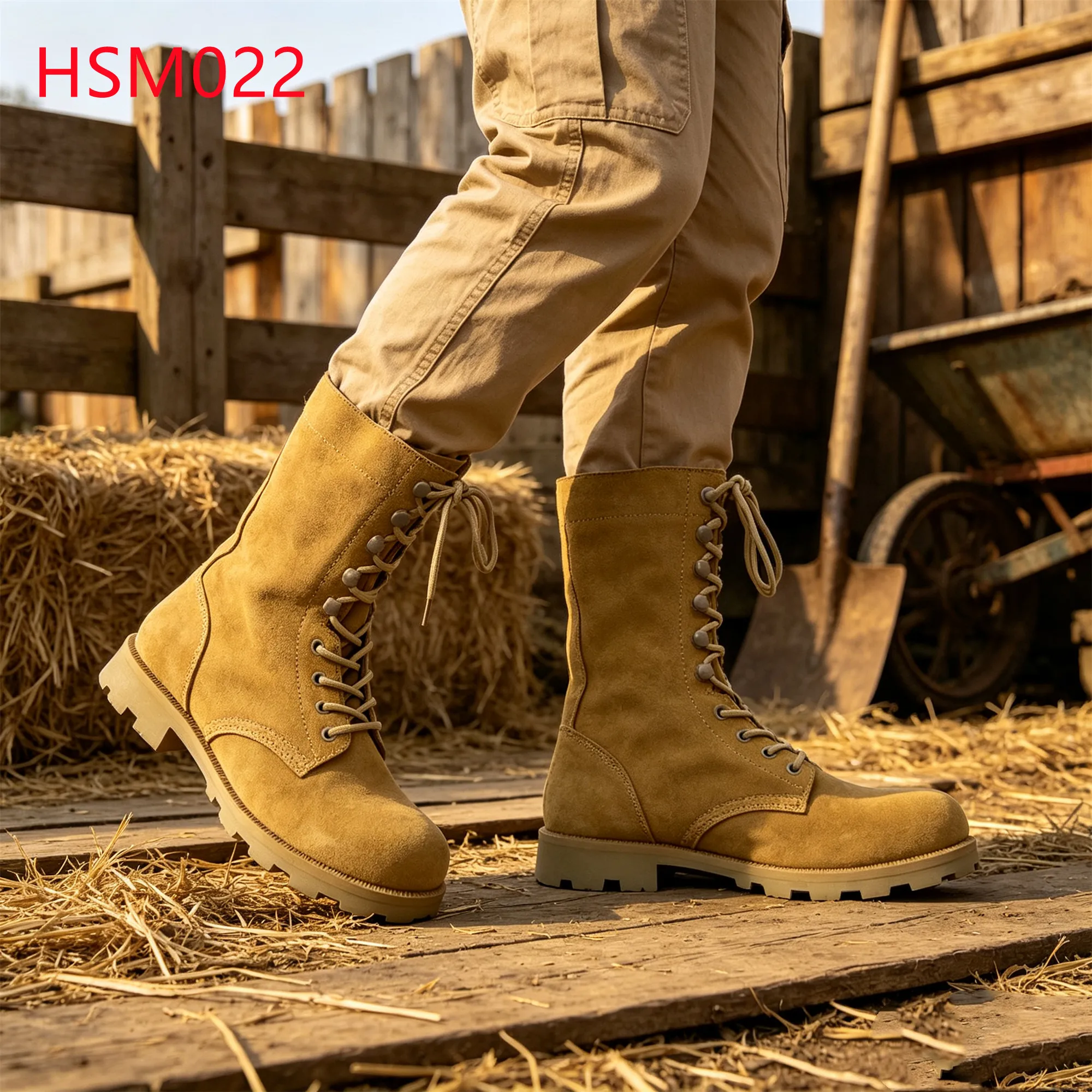 XYM,wet Conditions Wearable Two Colors Rubber Sole Hua Singh Desert Boots Border Guard Hook Buckle Design Patrol Boots HSM022