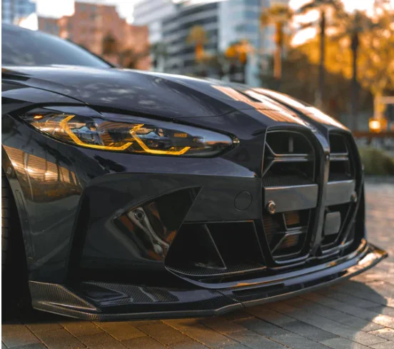 ドライカーボンファイバー製 BMW G80 G82 G83 M3 M4 2021+用 フロント