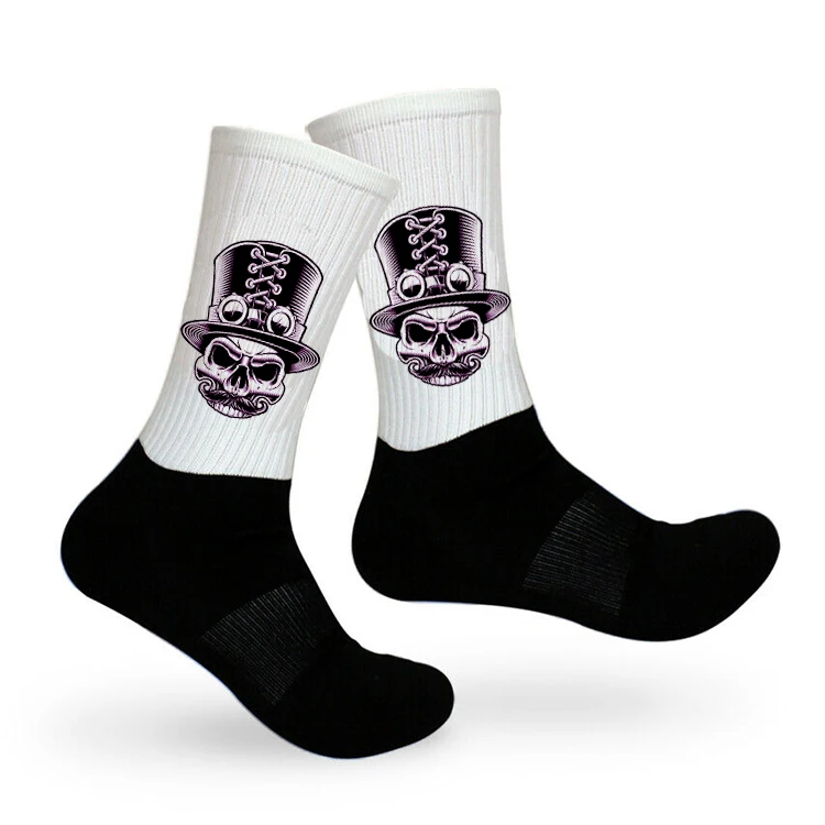 Wholesale Custom Logo Design 3D Printing Sublimation Digital Picture Blank Socks Crew Funny High Quality Men Socks