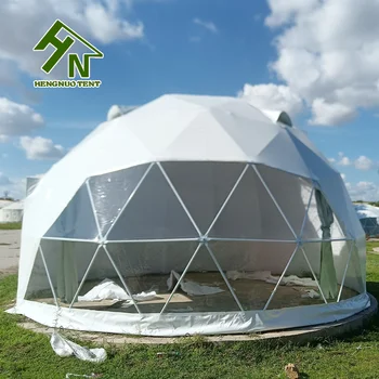 Outdoor Luxury Prefab  Geodesic Dome Hotel Glamping Tent House For Camping Resorts