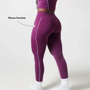 Sportswear Factory Custom Spandex Yoga Leggings Butt Lifting Fitness Clothings Workout Pants Tummy Control Women Yoga Leggings