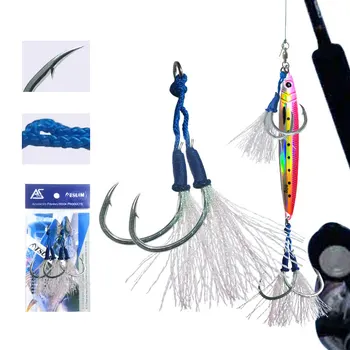 Bestseller Iron Plate Double Hook Lure Corrosion-Resistant Strong Pulling Power Sea Fishing Boat Fishing – Hooks – view 2