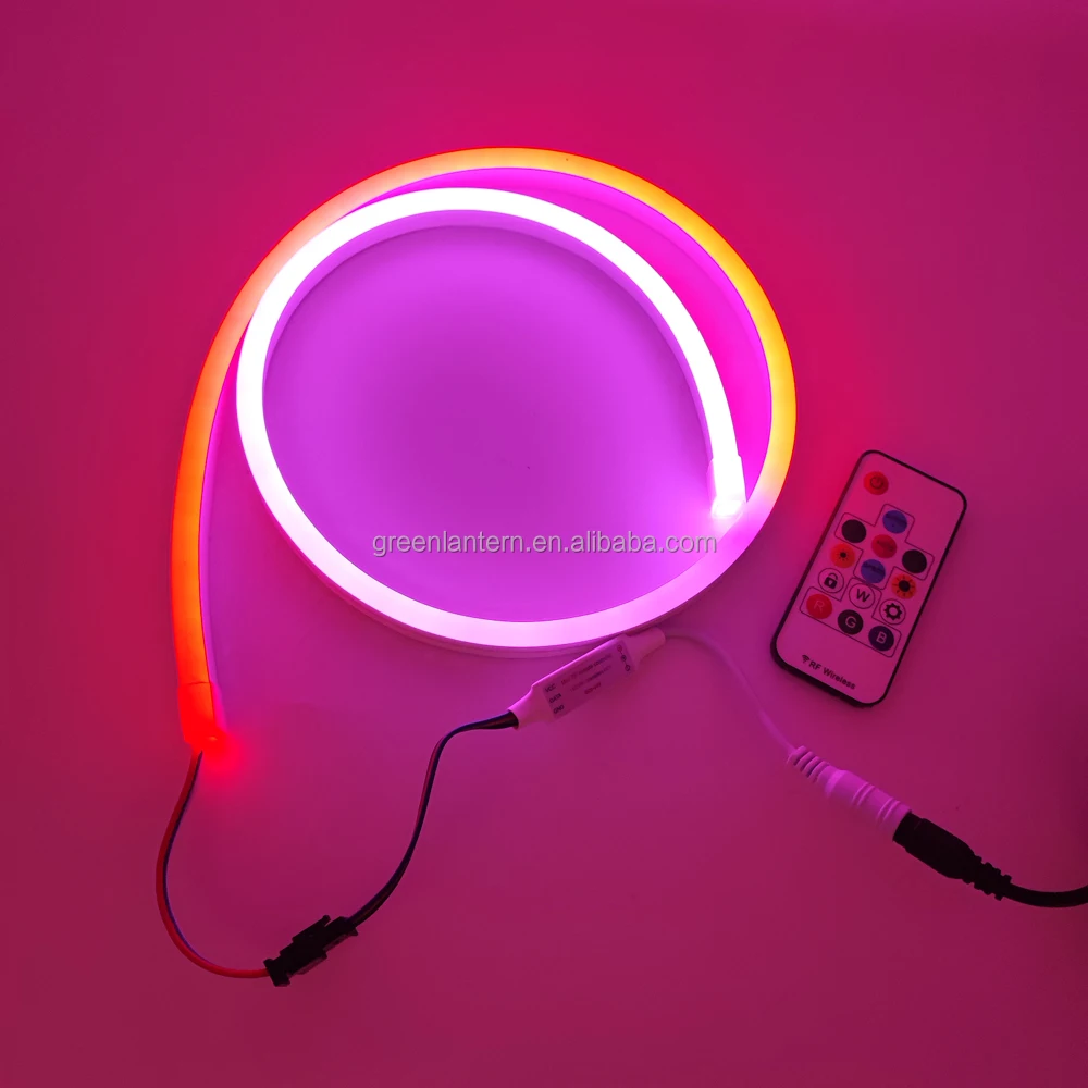 12v High Quality Extra Soft Pure Silicon Led Neon Rope Light Rgb Full