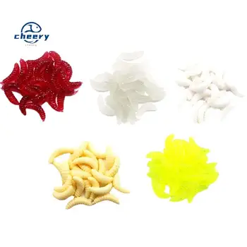 CHEERY Bulk Artificial Soft Bait Insect Bait Mixed Colors River Fishing Lures for Bass Crappie 2.4cm 0.4g – Soft Lure – view 2