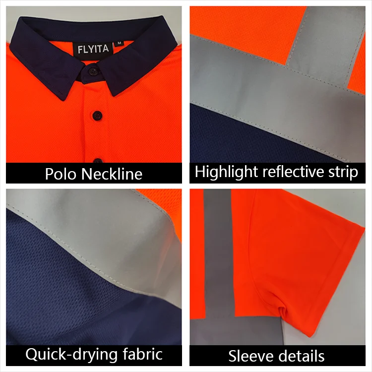 OEM Worker Uniform Overall Traffic Construction Reflective Safety Coverall High Visibility Shirt Pant Suit Hi Vis Work Workwear