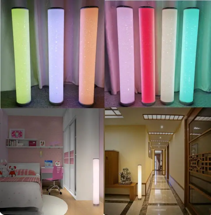 Home Decorative Modern Standing RGB LED Floor Lamp with Remote Controller for Living Room and Bedroom