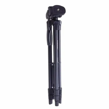 YUNTENG-VCT-520 Portable Lightweight Camera Tripod with 3-Way Head Portable for DSLR Camera detail image