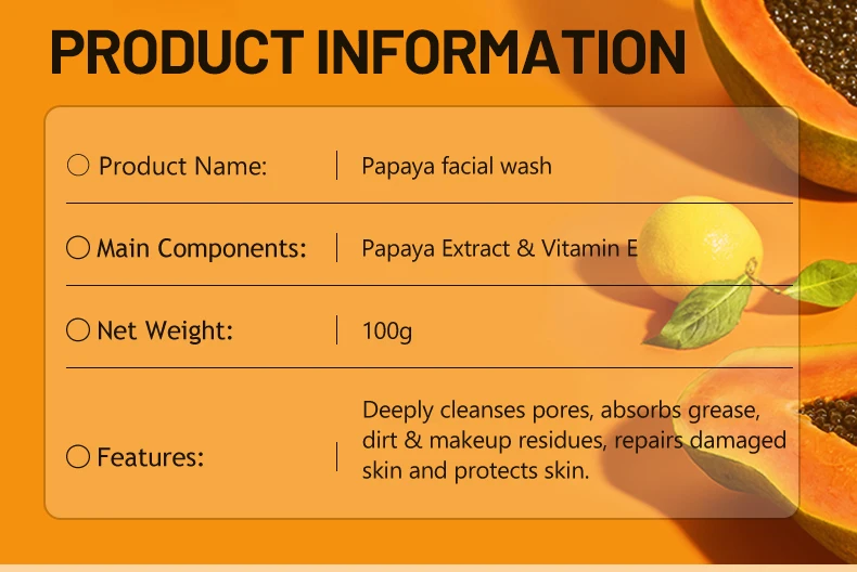 Disaar Papaya Facial Wash with Vitamin E Daily Skin Care Hand Cream for Adult Women Face Cream & Lotion Products