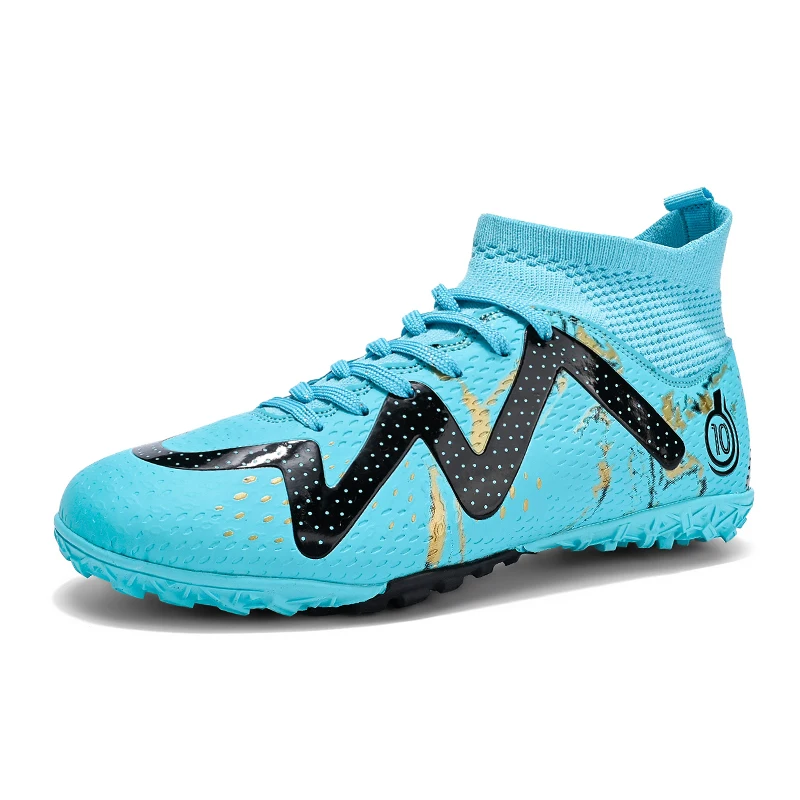 Factory Price Soccer Field Boot Waterproof Breathable Football Shoes  High Ankle Men's C aperçu 7