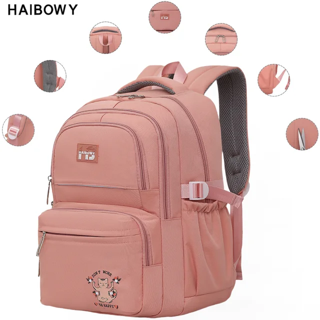 HAIBOWY Lightweight School Backpack Cute Style Quality Student Bag Wholesale for Girls