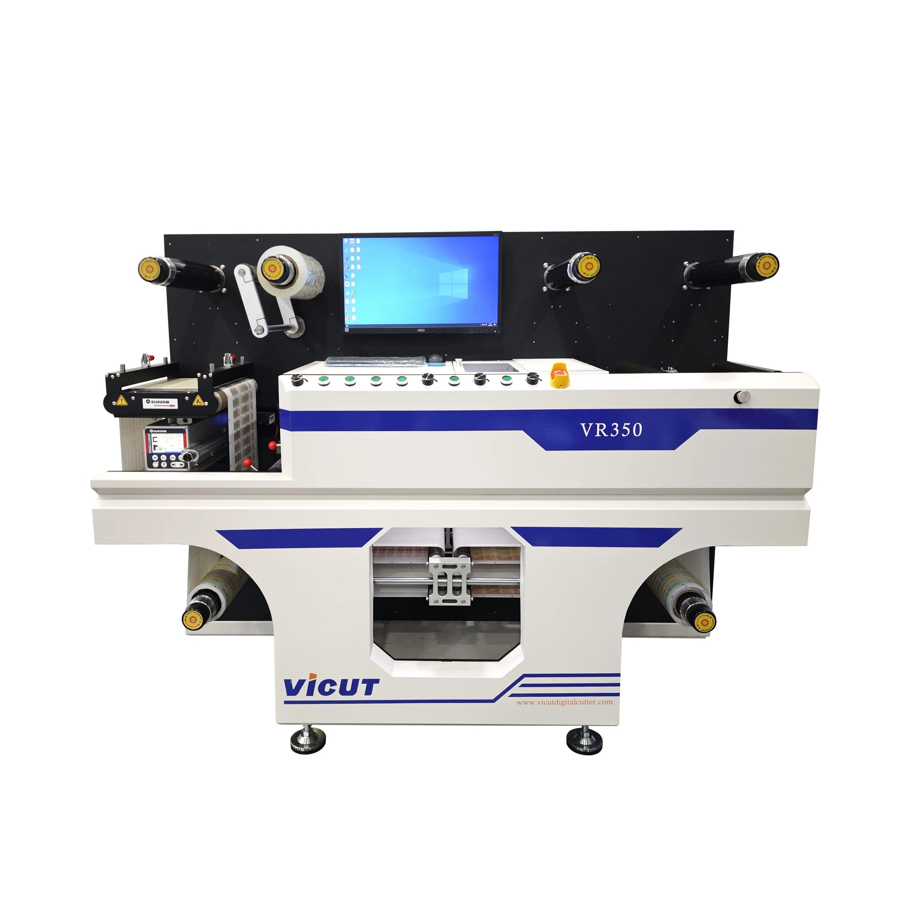 VR350 Automatic Roll to Roll Digital Label Die Cutter Machine Label Sticker Cutting Machine Label Finisher