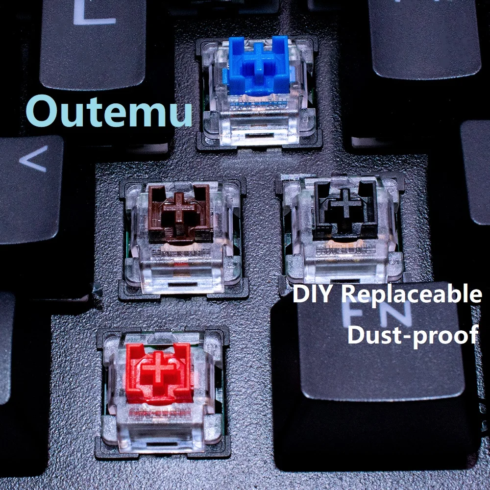 OUTEMU (Gaote) Blue Switches 3-pin Tactile 50gf Switches Cherry MX IY Replaceable for Mechanical Gaming Keyboard