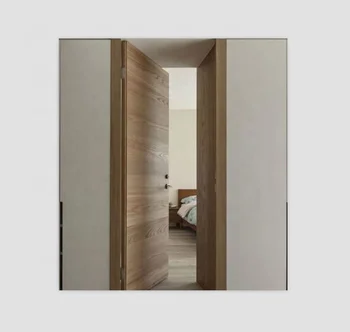 Wooden frameless hidden hinged invisible interior doors modern