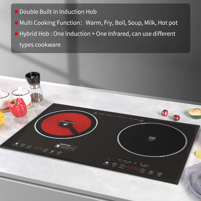 Hybrid kochfeld gas shops induktion