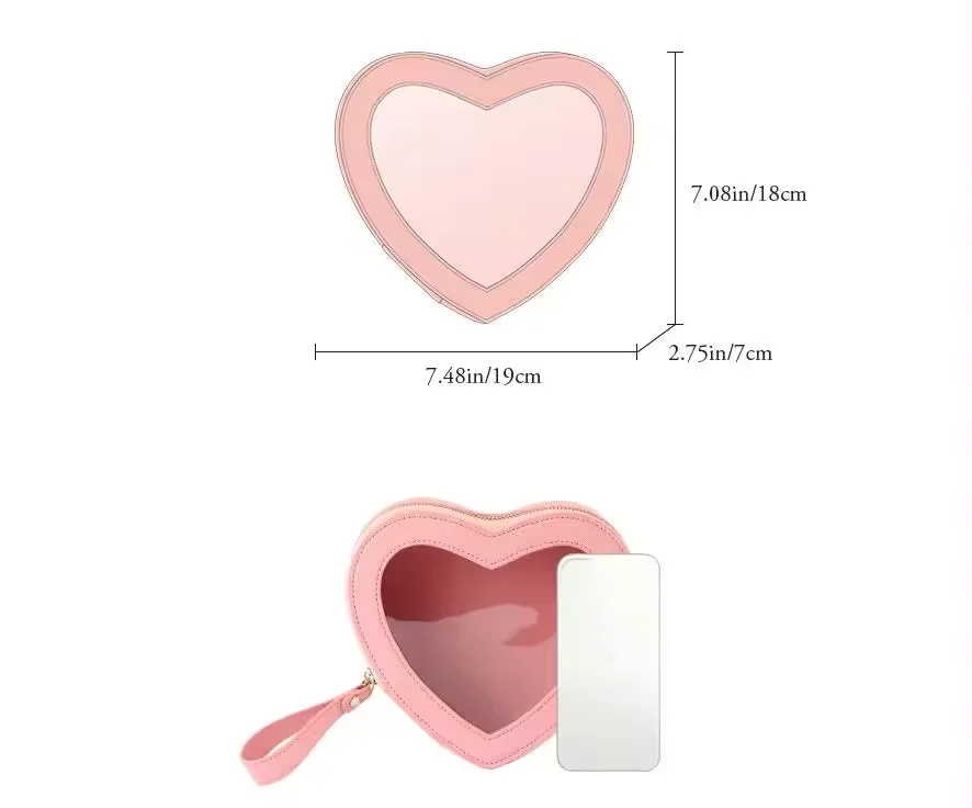 LARGE COSMETIC CASE PATCHWORK HEART