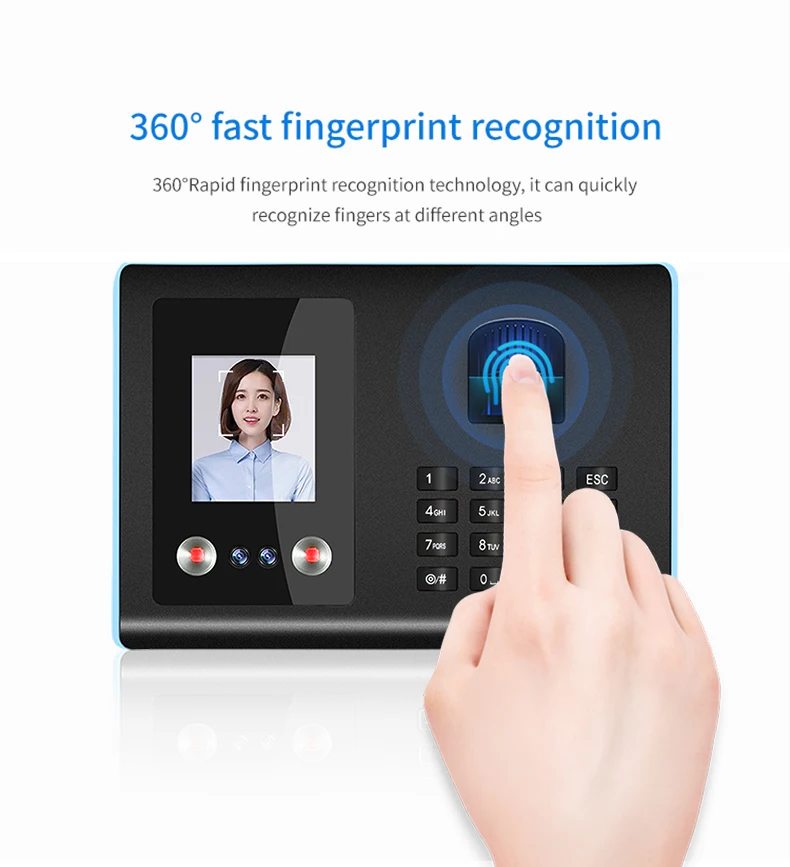 Biometric Facial Time Attendance Machine with Face and Fingerprint Recognition