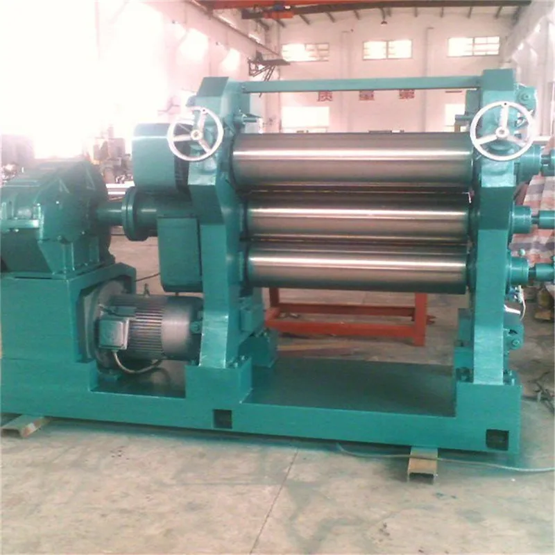 Three Roll Rubber Calender Cushion Gum Calendering Line