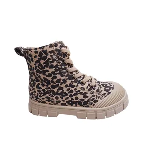 Autumn and Winter New Ankle Boots Women's Shoes Foreign Trade Fashion Ladies Flat Leopard Print Wholesale