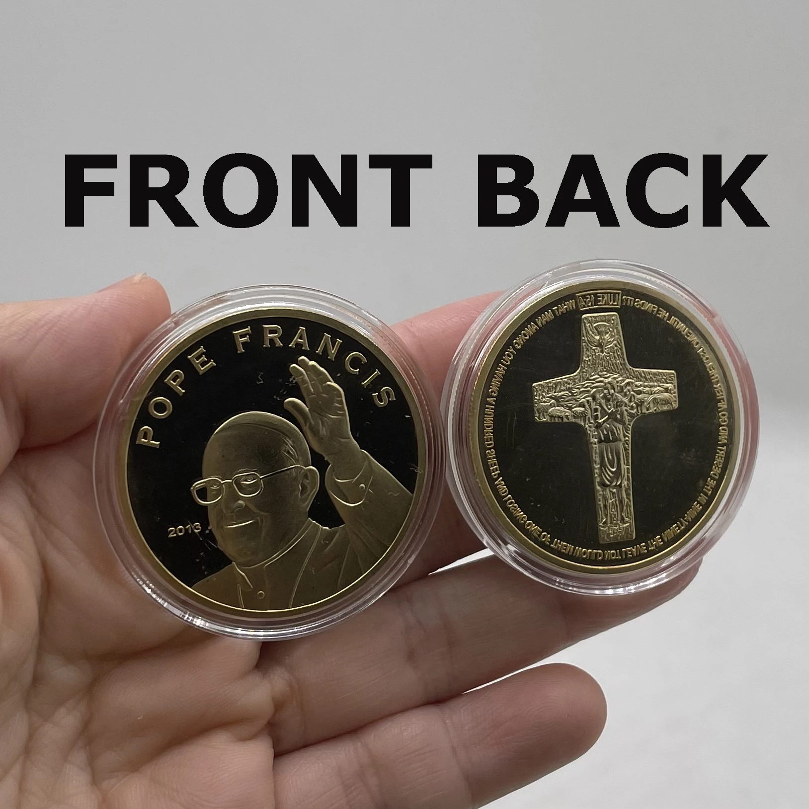 金币Beatyfikacja Jana Pawla Ii Rzeczpospolita波兰纪念品镀银保罗硬币，用于收藏和礼品