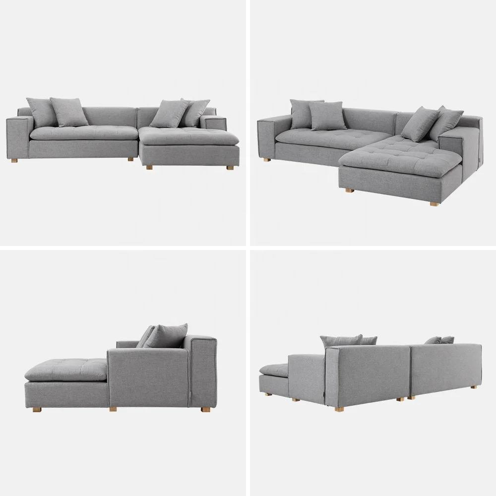 Xác minh Nhà sản xuất Tùy chỉnh Ghế Sofa Phòng khách En l Căn phòng Lớn Rộng Dài Ghế Sofa Bộ