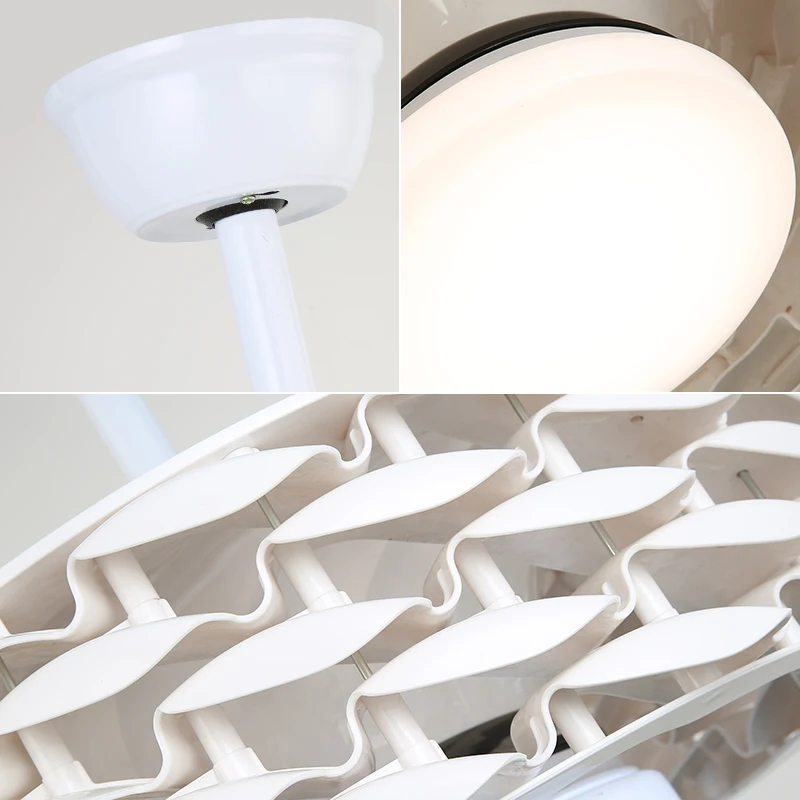 Bladeless 6 Speed DC Ceiling Fan Light Without Blade Led Ceiling Fan Chandelier Remote Control Led Ceiling Light with Fan