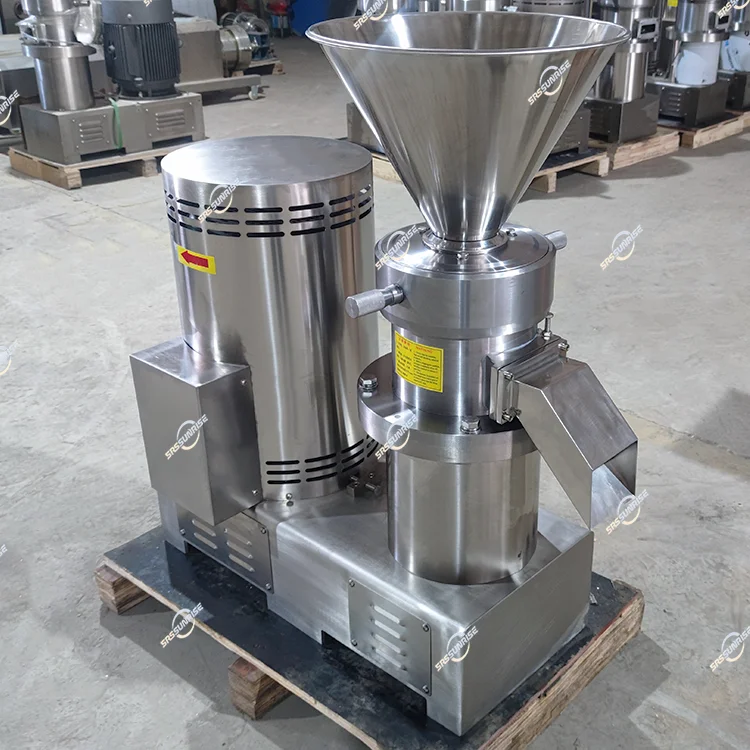 Food Industrial Large Peanut Paste Making Pistachio Mayonnaise Nuts Butter Hummus Colloid Mill Mustard Seeds Grinder Machine