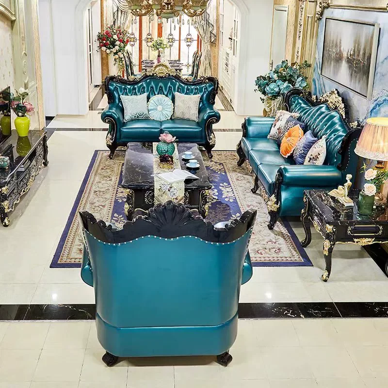 Classic Midcentury European Hot Sale Luxury Couch Genuine Leather