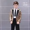 blazer + cravate dorés