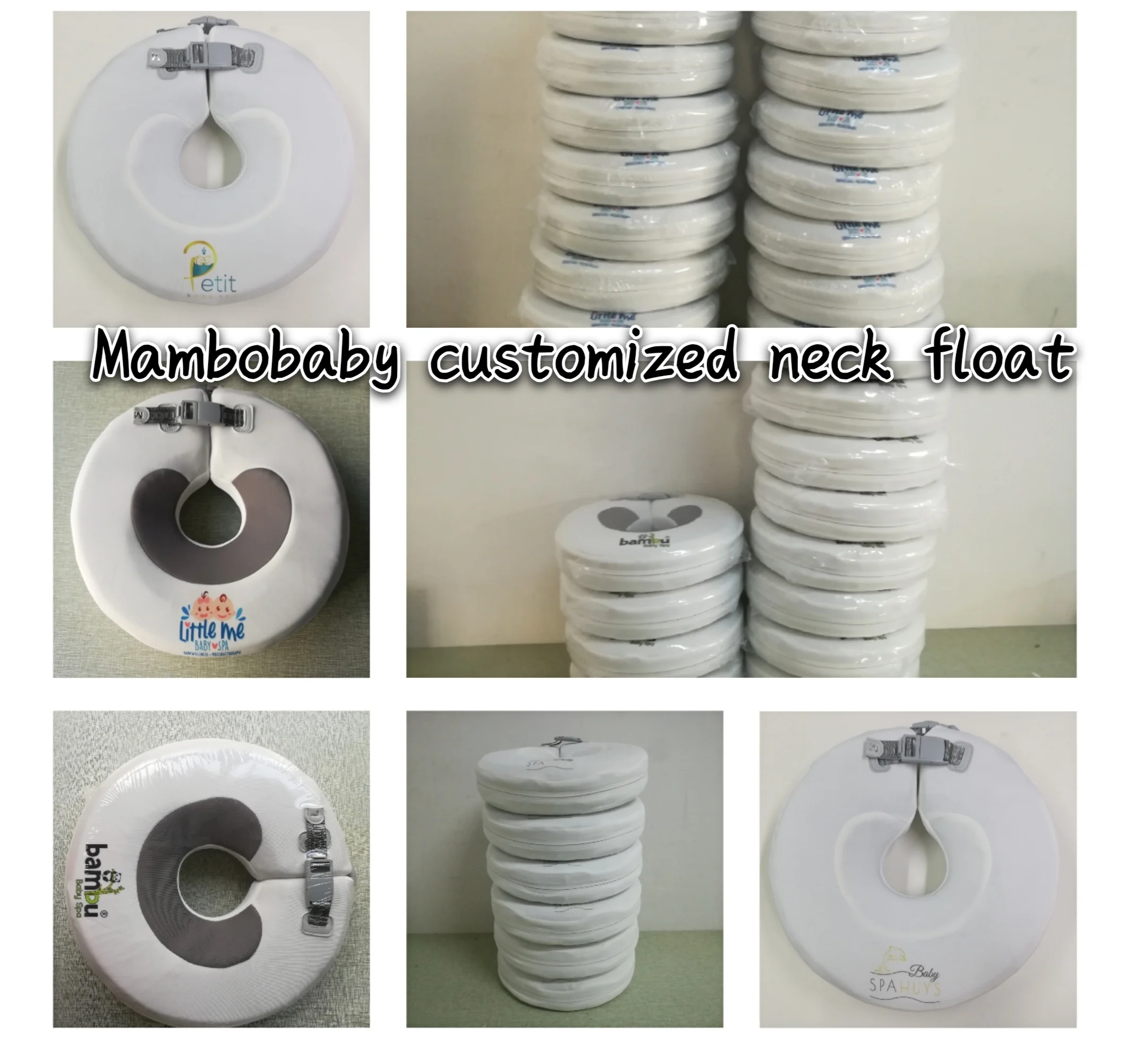 Mambobaby Customize Non Inflatable Baby Neck Float Swimming Ring Baby Spa Bebe Flotador OEM ODM Bebek Kids Pool Floater Floatie