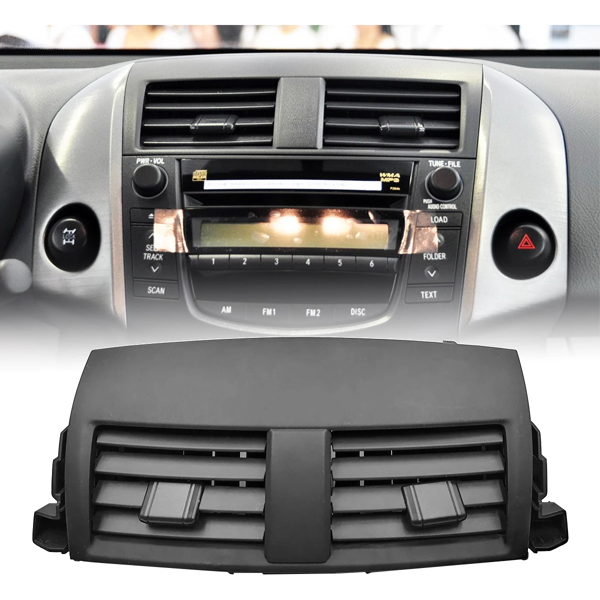 2006 2007 2008 2009 2010 2011 2012 for Toyota Rav4 Center Dash A/C Heater Air Vent Cover Trim