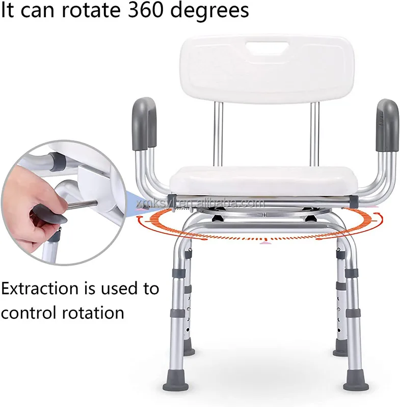 Hot Selling safety bariatric obesity  safety hygiene sliding shower lift chair cushion commode with backrest details