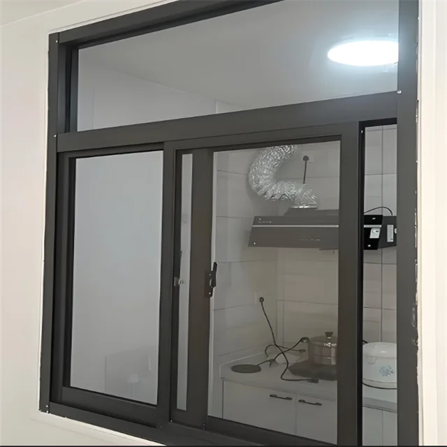 Modern Popular Aluminum Alloy Sliding Window Hidden Drainage Double Glazed Sliding Window