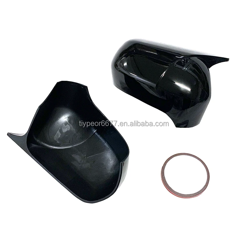 product gloss black rear view mirror cover cap without turn light for tiypeor honda civic 2006 2012 side door mirror shell decoration-7