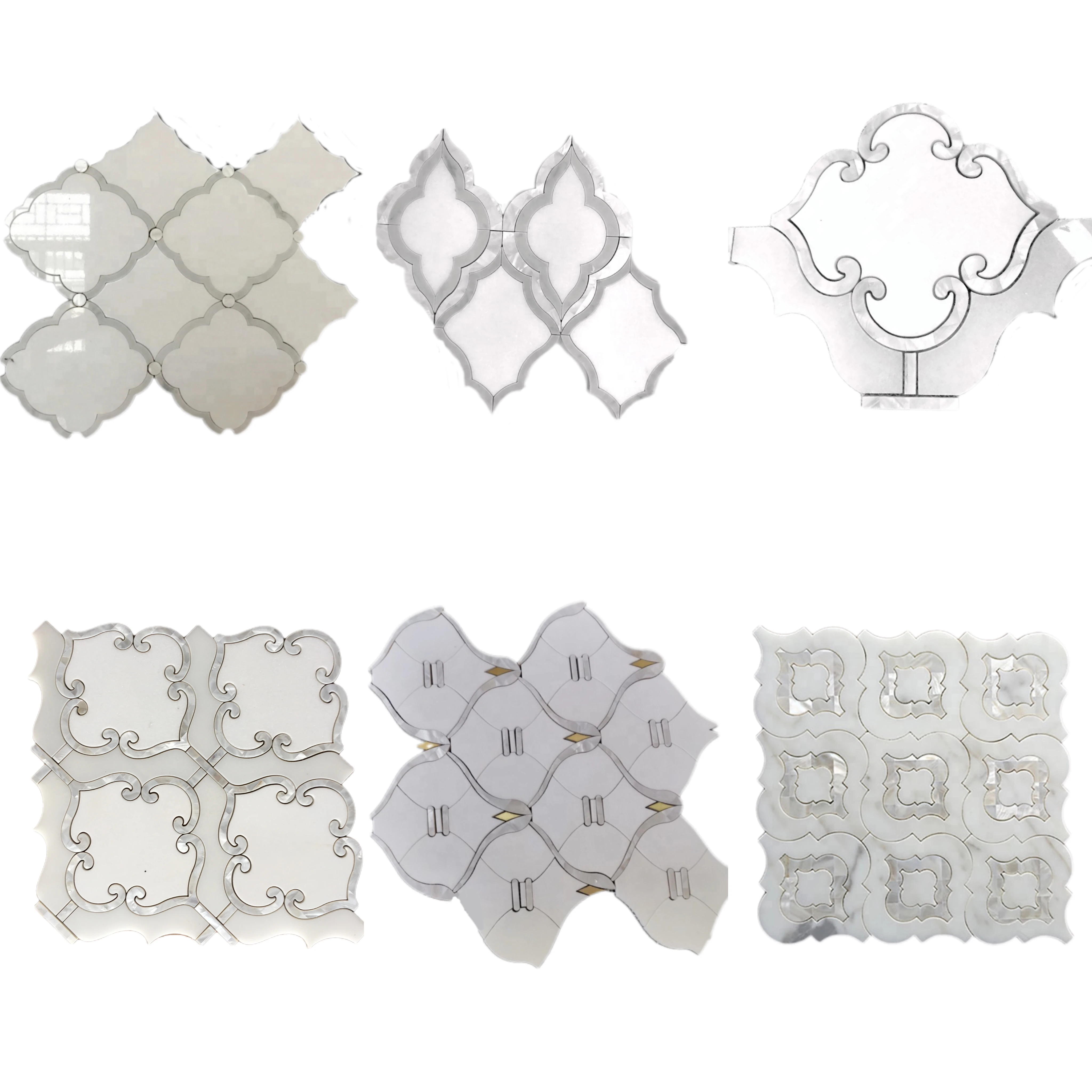 Classic White Marble Mixed Mother of Pearl Shell Cutting Mosaic Tile for Interior Wall Decoration supplier