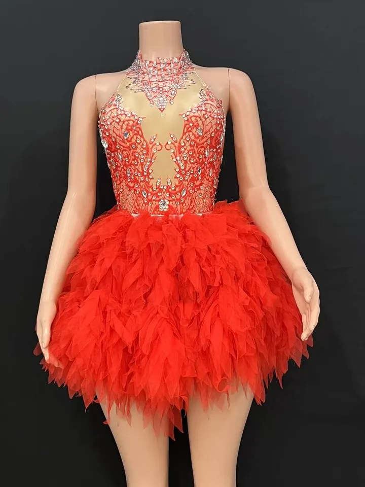 Bar DS Korean Women's Club Nightclub Pink Diamond Kpop Costume Set X006