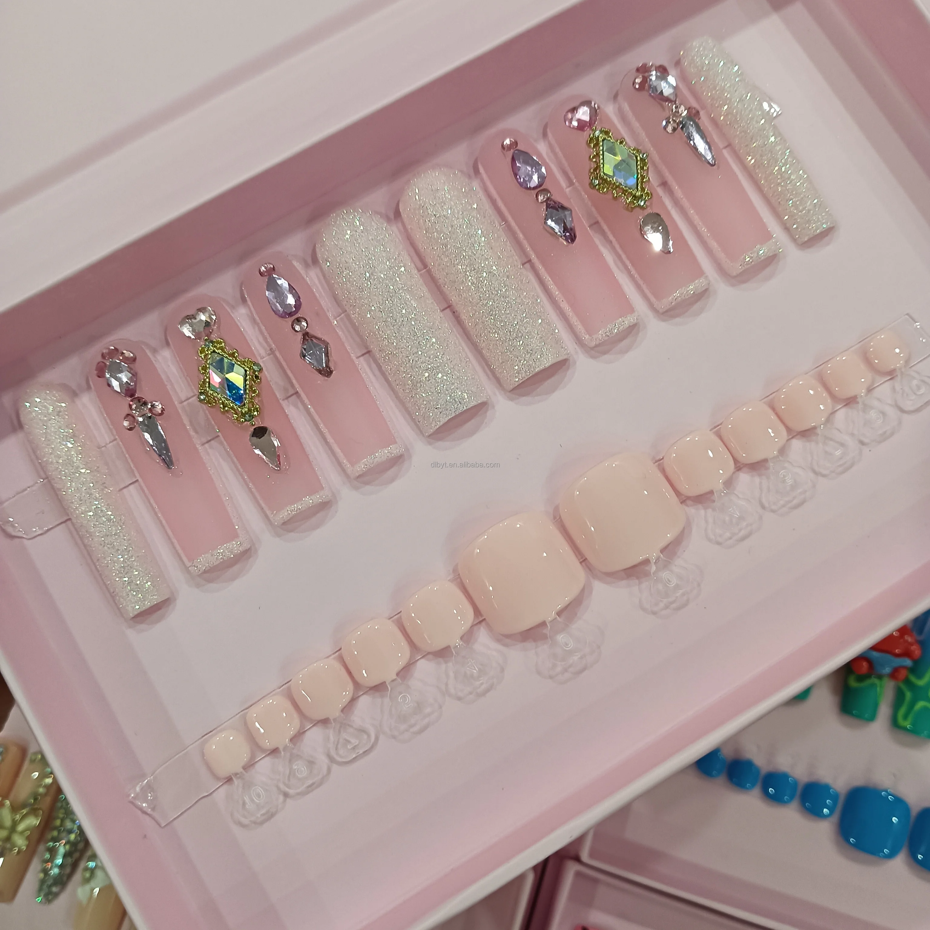 Custom Acrylic Toe Press On Nails *PLEASE READ DESCRIPTION BEFORE PURCHASING*