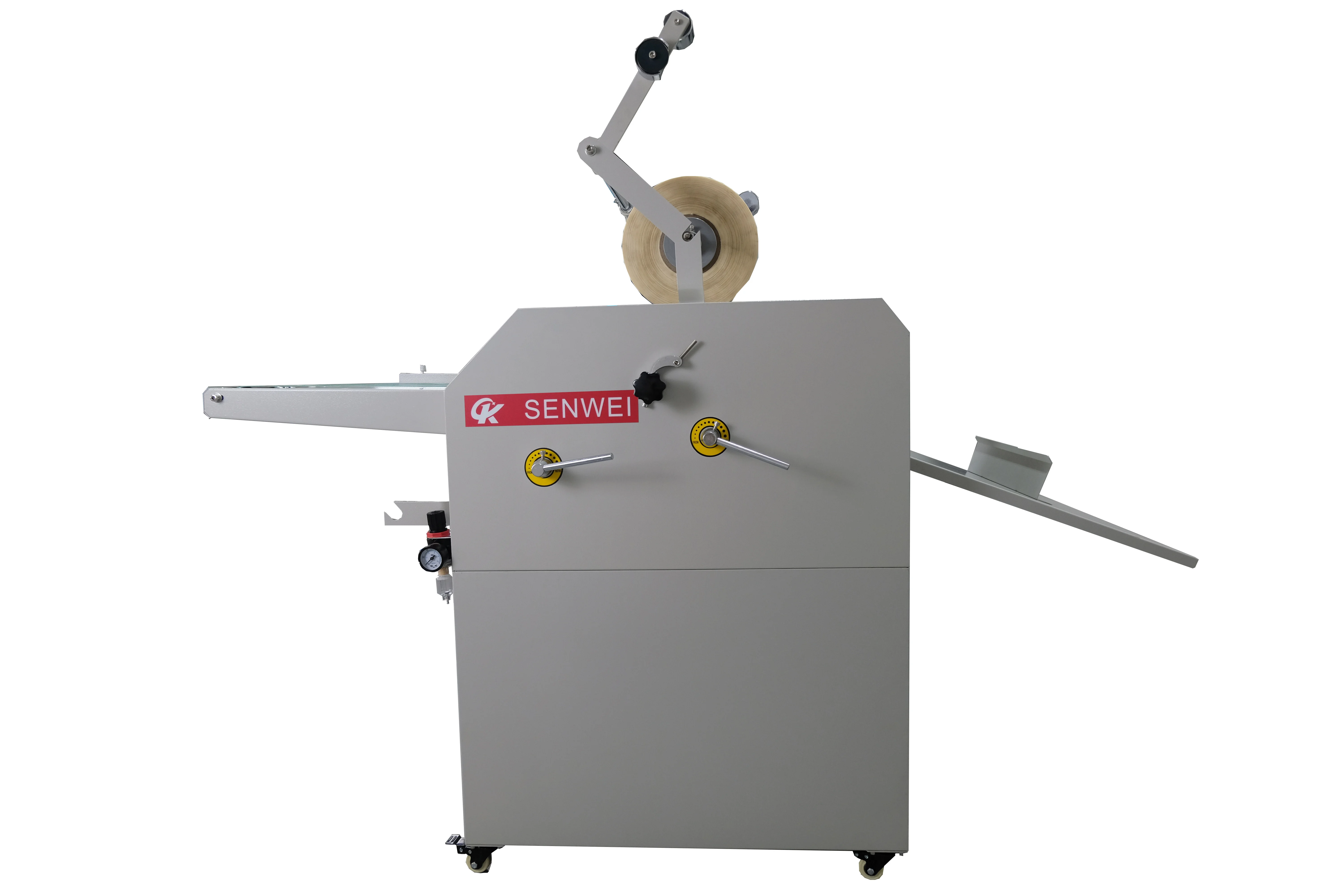 SMFM-520C Automatic Cut-off 485mm Laminator Roll Material Oil Heating with Paper Receiving Table Laminating Machine