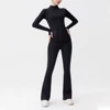 Black Jacket+Flare Leggings