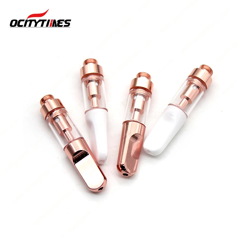 Ocitytimes Best Thick oil 510 Thread 0.5ml 1ml Glass Tank Atomizer Vape E-Cigarette Ceramic Coil cbd Cartridge